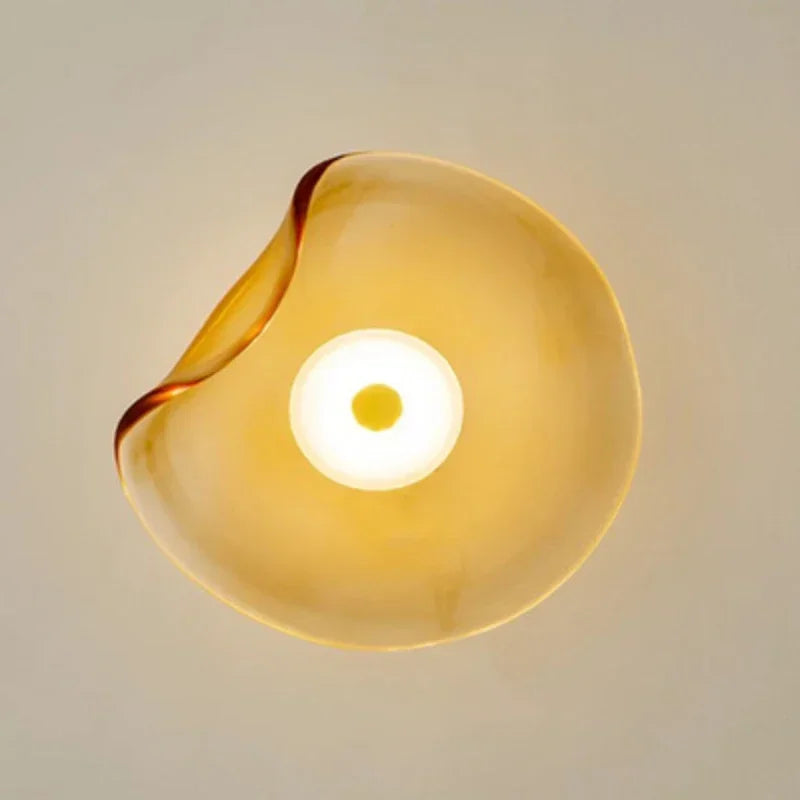 Glas-Wandleuchte in Amber