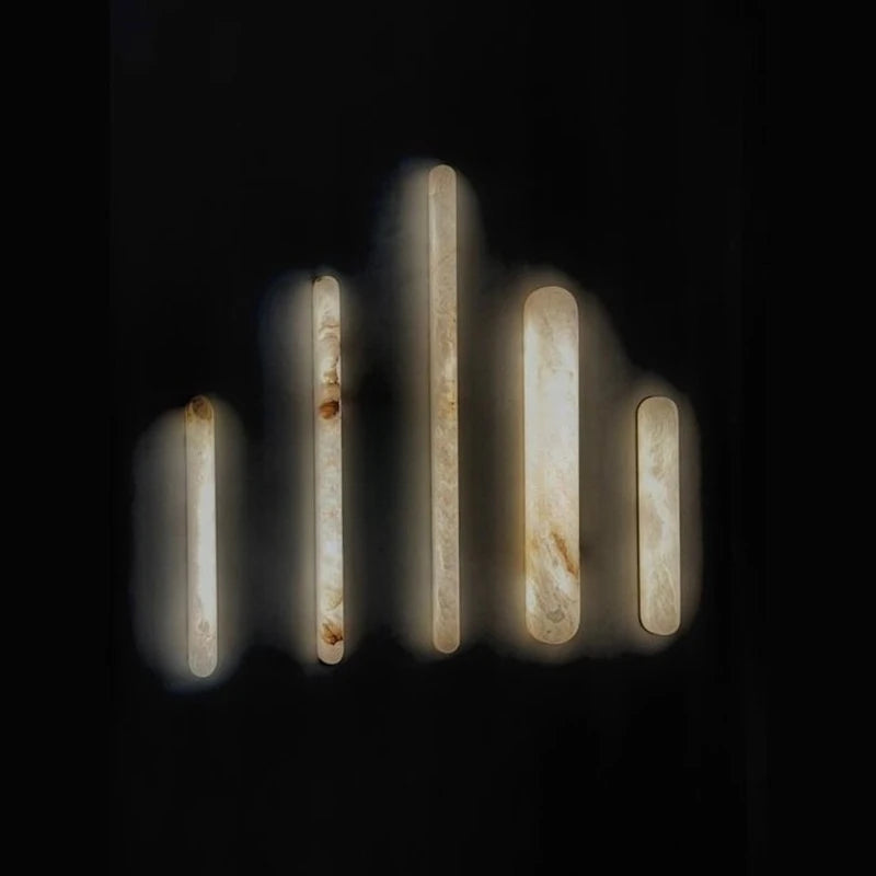 Natural Marble Long Oval Wall Lamp Luxury Modern LED Produktansicht