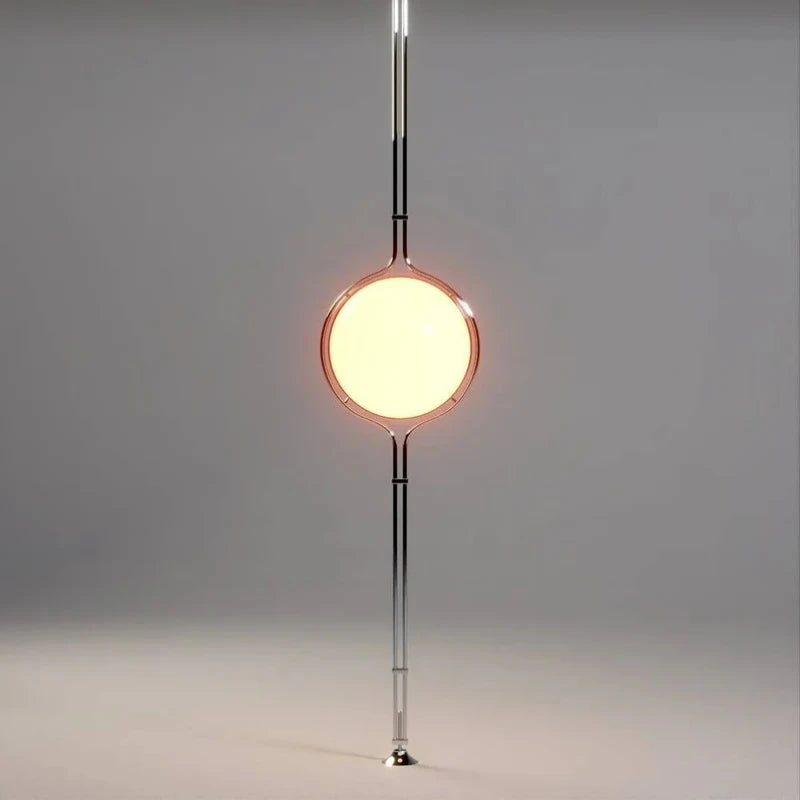 Nordic Creative Chromium Metal Floor Lamp White Yellow Produktansicht