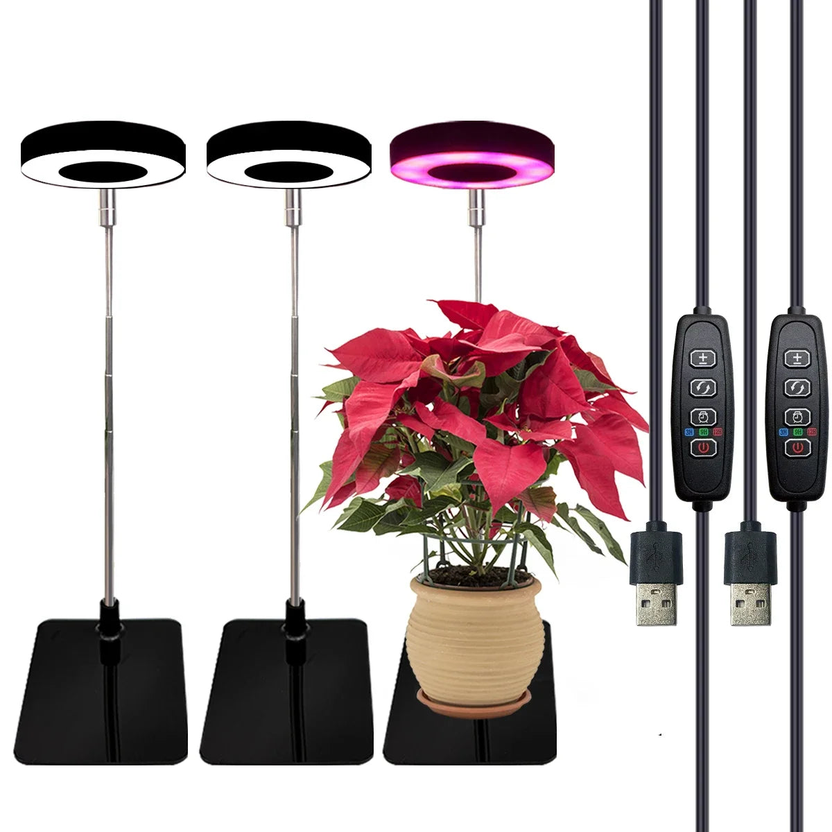 HOMEFISH 3-Color Full Spectrum LED Plant Grow Light with Produktansicht