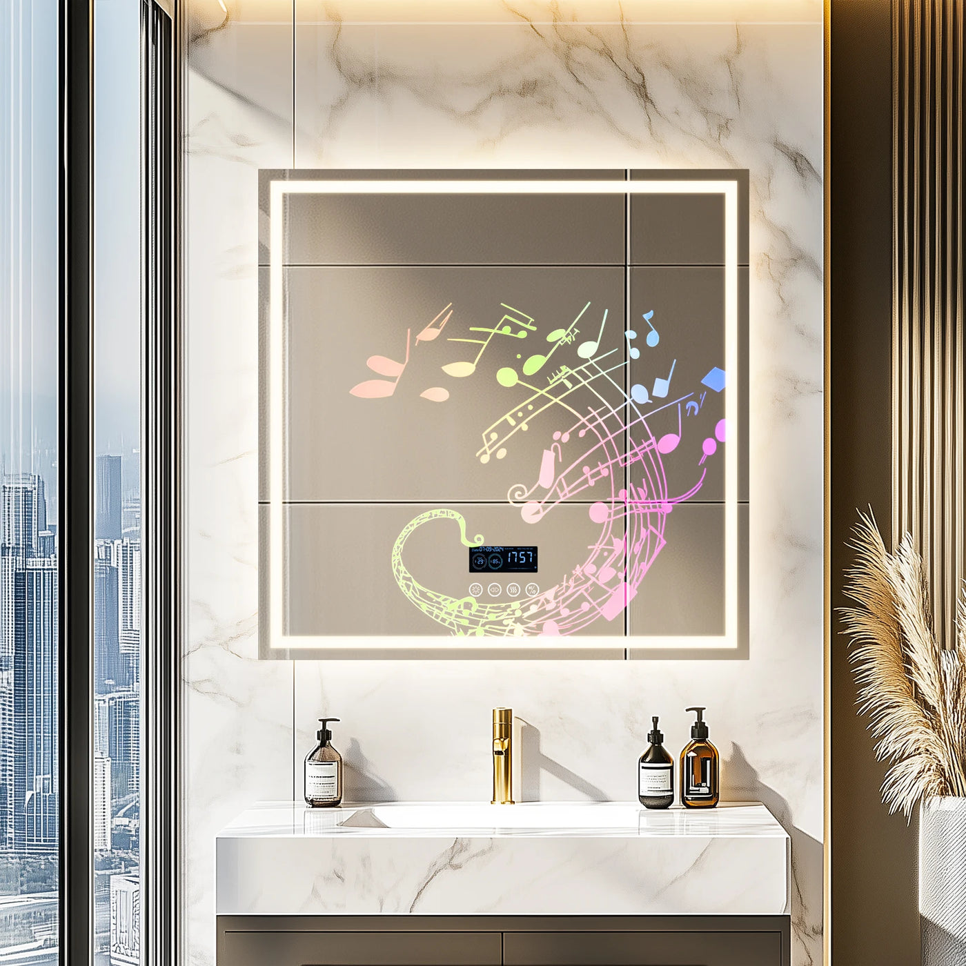 LED Bathroom Mirror 800mm Square Wall Mirror with Produktansicht