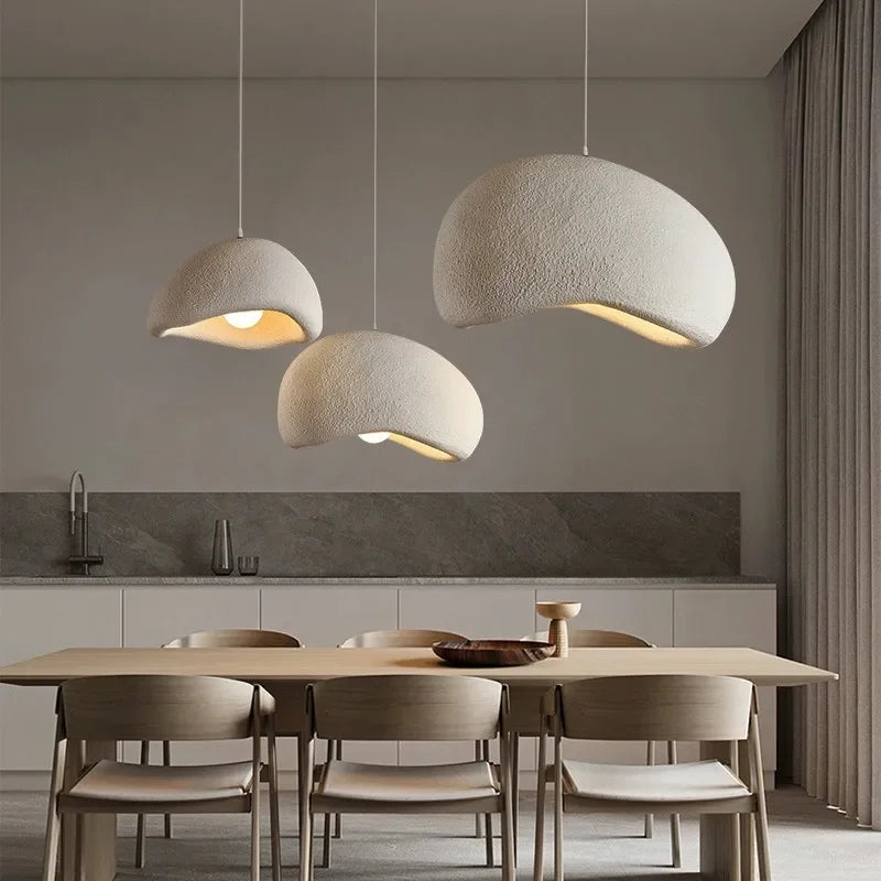 Pendelleuchte aus Kunstharz im Wabi-Sabi-Stil für Wohnzimmer und Flur – Produktansicht 1