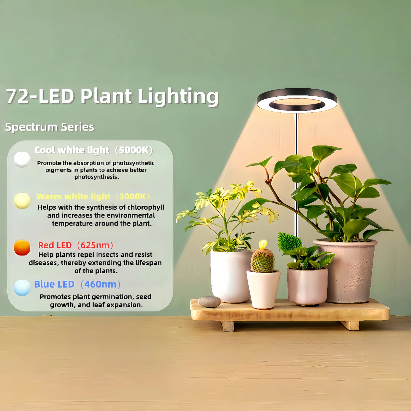 Plant Grow Light, Height Adjustable with Auto On/Off Produktansicht