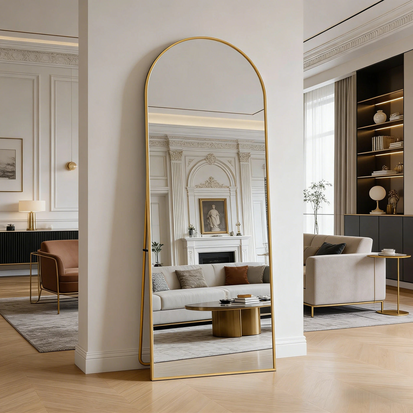Anajqaqia Tempered Glass Full-length Mirror, Arched Produktansicht