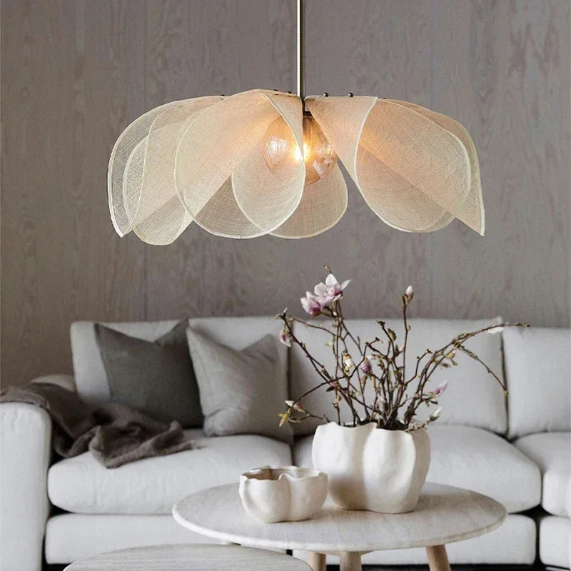 Pendelleuchte mit Stoffschirm E27, 50 oder 60 cm – Produktansicht