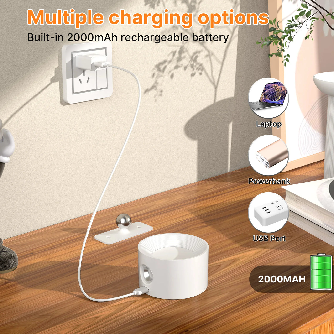 LED Indoor Wall Lamps with 2000mah Rechargeable Battery Produktansicht