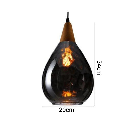 Glas-Pendelleuchte im Wassertropfen-Design für Wohnzimmer und Flur – Produktansicht 8