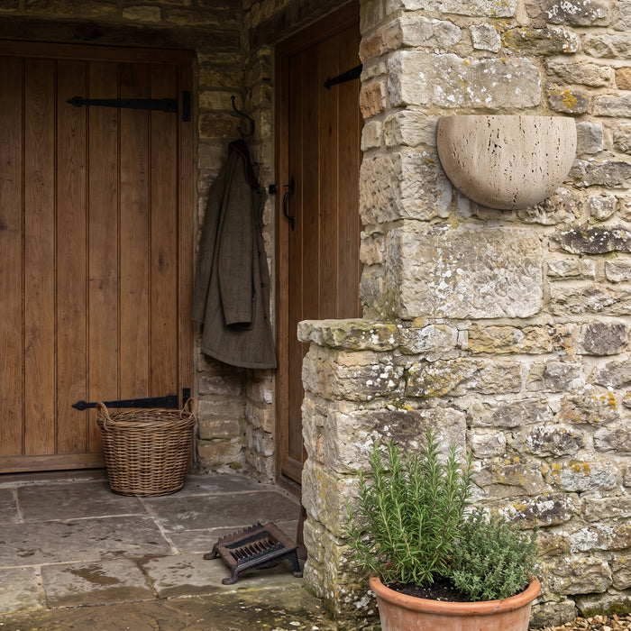Wabi-sabi Stone Retro Living Room Wall Porch Corridor in einem hellen Wohnraum