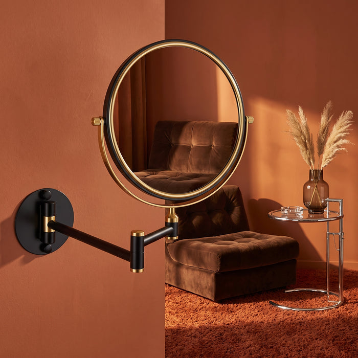 Gold/Black Frame 360 Degree Rotation Double-sided in einem hellen Wohnraum